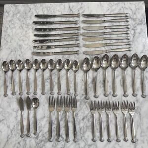 Essentials ESN9 Flatware Set Stainless Japan Shell 45 Pieces Spoon Fork Knife